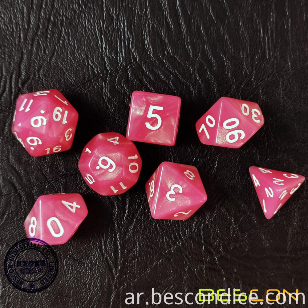 Peachy Moonstone Rpg Polyhedral Role Playing Dice 3